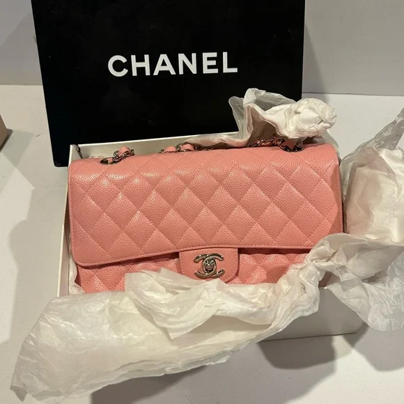 Chanel Pink Quilted Leather Chain Bag - Picture 3 of 16